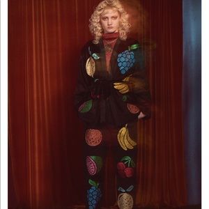 NWOT Nicole Brindle sparkly fruit pants